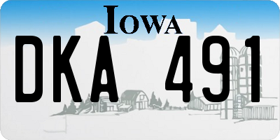 IA license plate DKA491