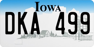 IA license plate DKA499