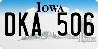 IA license plate DKA506