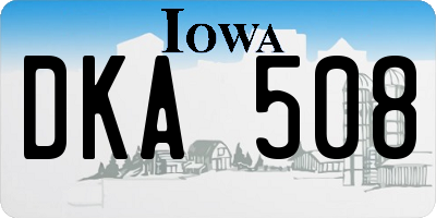 IA license plate DKA508
