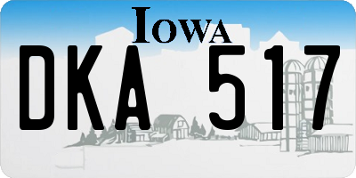 IA license plate DKA517
