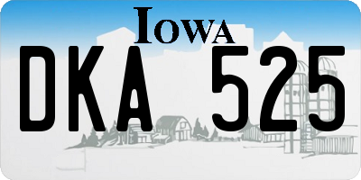 IA license plate DKA525