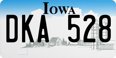 IA license plate DKA528