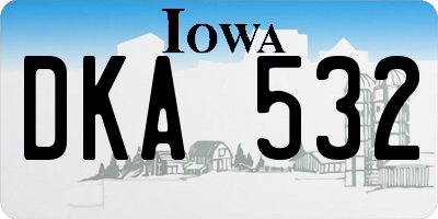 IA license plate DKA532