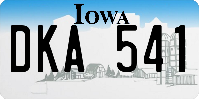 IA license plate DKA541