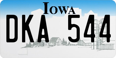IA license plate DKA544