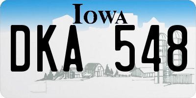 IA license plate DKA548