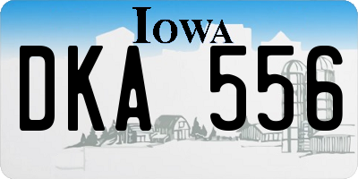 IA license plate DKA556