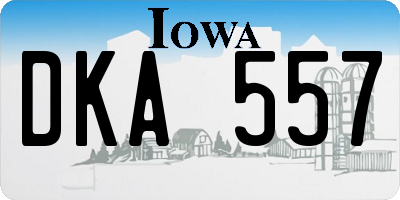 IA license plate DKA557