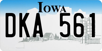 IA license plate DKA561