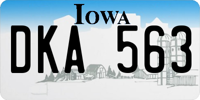 IA license plate DKA563
