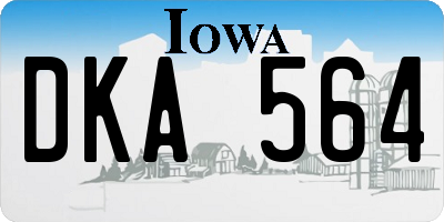 IA license plate DKA564