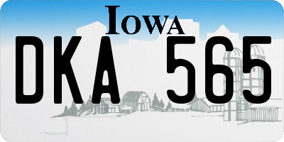 IA license plate DKA565