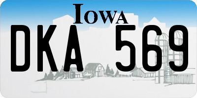 IA license plate DKA569