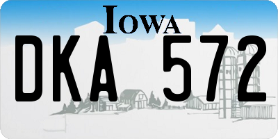 IA license plate DKA572