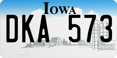 IA license plate DKA573