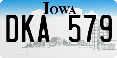 IA license plate DKA579