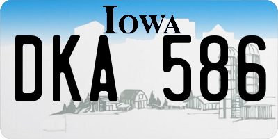 IA license plate DKA586