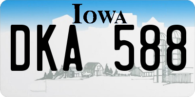 IA license plate DKA588