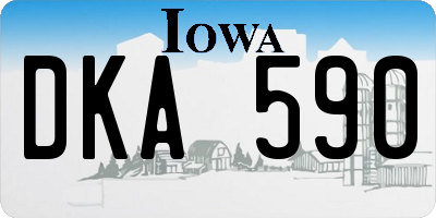 IA license plate DKA590