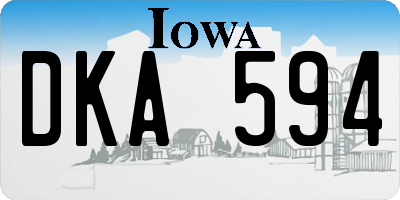 IA license plate DKA594