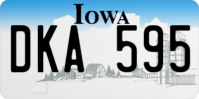 IA license plate DKA595