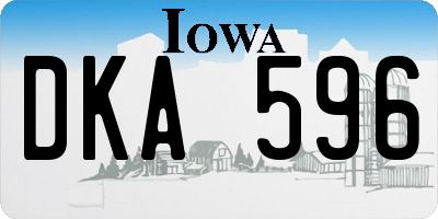 IA license plate DKA596