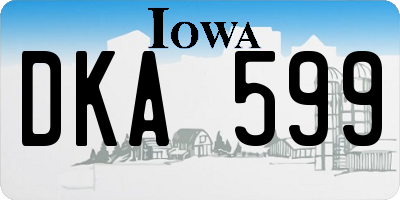 IA license plate DKA599