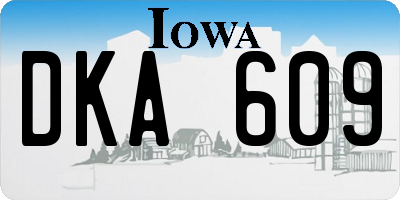 IA license plate DKA609