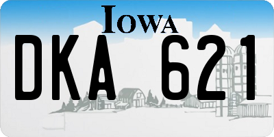 IA license plate DKA621