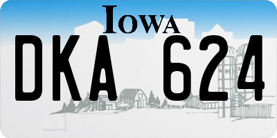 IA license plate DKA624