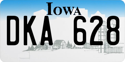 IA license plate DKA628