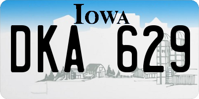 IA license plate DKA629