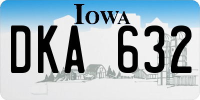 IA license plate DKA632