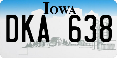 IA license plate DKA638