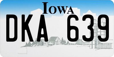 IA license plate DKA639