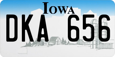 IA license plate DKA656