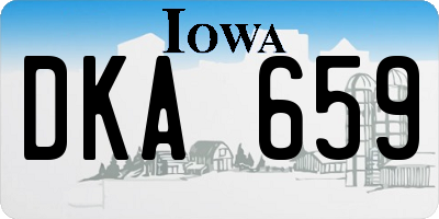 IA license plate DKA659
