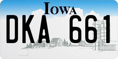 IA license plate DKA661