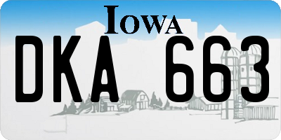 IA license plate DKA663