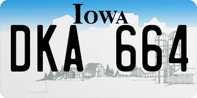 IA license plate DKA664