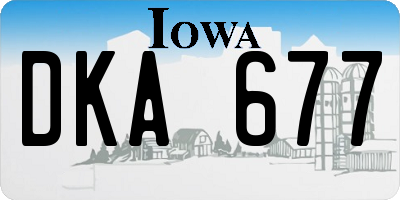 IA license plate DKA677