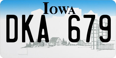 IA license plate DKA679