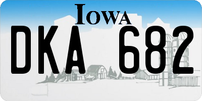 IA license plate DKA682