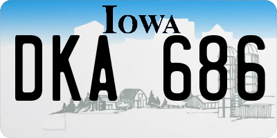 IA license plate DKA686