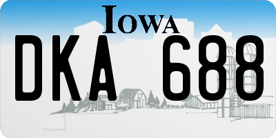 IA license plate DKA688