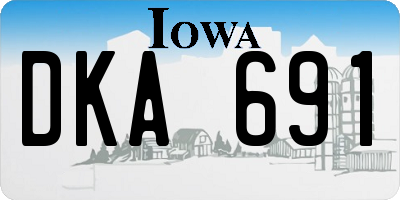 IA license plate DKA691