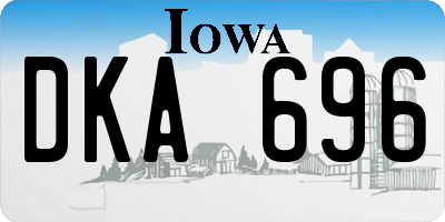 IA license plate DKA696