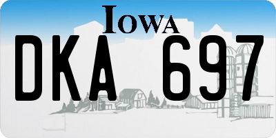 IA license plate DKA697