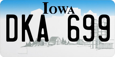 IA license plate DKA699